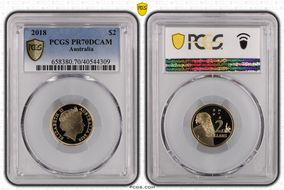 2018 $2 30th Anniversary Designed by Ian Rank-Broadley Effigy PR70DCAM