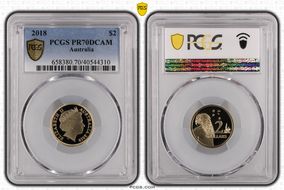 2018 $2 30th Anniversary Designed by Ian Rank-Broadley Effigy PR70DCAM