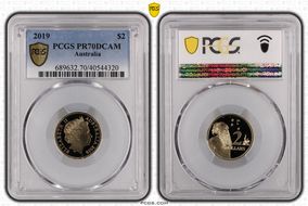 2019 $2 PR70DCAM
