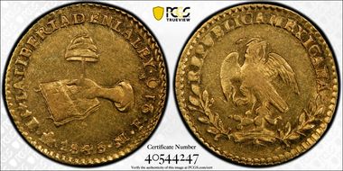 1845-Mo MF Escudo AU58