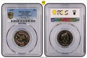 2020 $1 Qantas Centenary Boeing 707 MS67