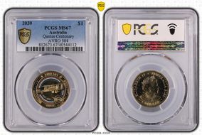 2020 $1 Qantas Centenary AVRO 504 MS67