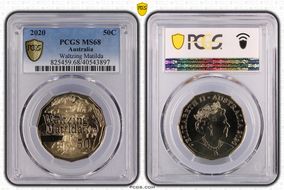 2020 50C Waltzing Matilda MS68