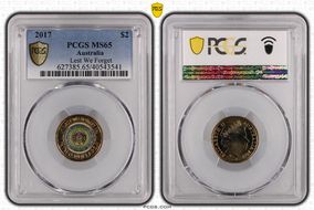 2017 $2 Lest We Forget Colorized MS65