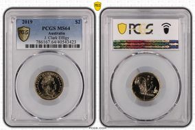 2019 $2 J. Clark Effigy MS64