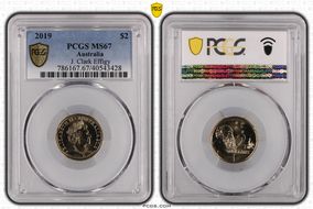 2019 $2 J. Clark Effigy MS67