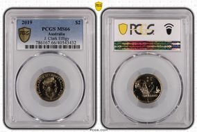 2019 $2 J. Clark Effigy MS66