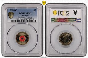 2018-C $2 Armistice Centenary Colorized MS69