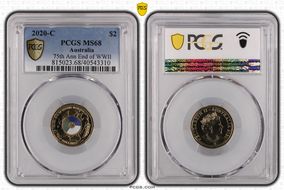 2020-C $2 75th Ann End of WWII Colorized MS68