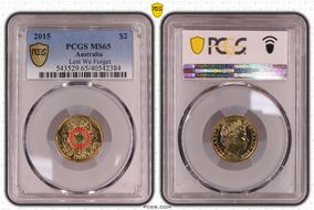 2015 $2 Lest We Forget Colorized MS65