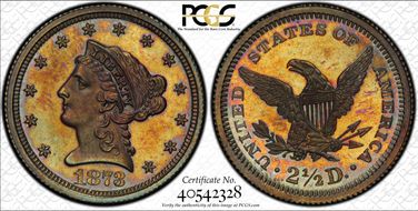 1873 $2.50 J-1333 PR66BN