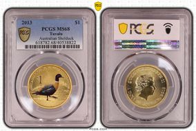 2013 $1 Australian Shelduck MS68