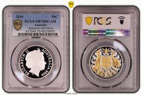 2016 50C Selective Gilt Silver 50th Ann. Decimal Currency PR70DCAM