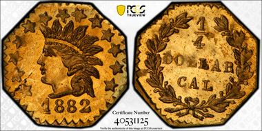 1882 25C BG-799CC MS64