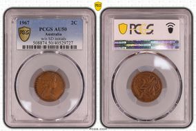 1967 2C w/o SD initials AU50BN