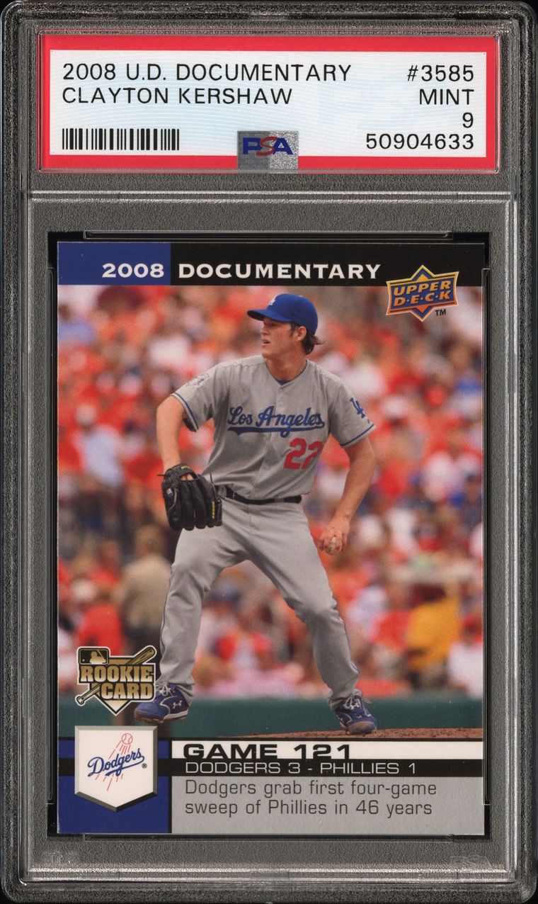 2008 Upper Deck Sweet Spot Clayton Kershaw Signature 50