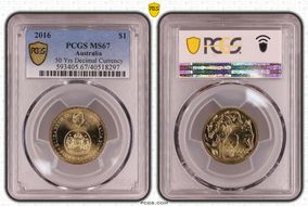 2016 $1 50 Yrs Decimal Currency MS67