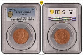 1964 Y. (p) 1/2D MS64RD