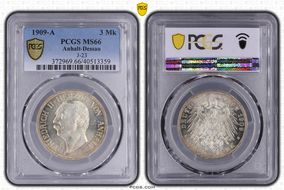 1909-A 3 Mk J-23 Ag MS66