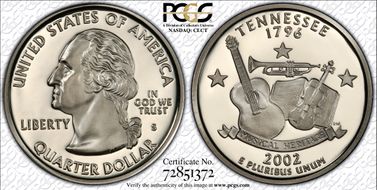 2002-S 25C Tennessee PR70DCAM