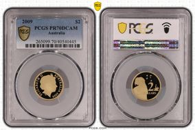 2009 $2 PR70DCAM
