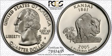 2005-S 25C Kansas PR70DCAM