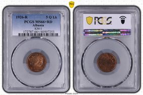 1926-R 5 Q Lk KM-1 MS66+ RD