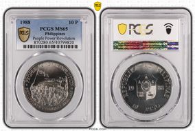 1988 10 P People Power Revolution MS65