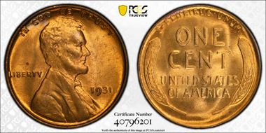 1931 1C MS65RD