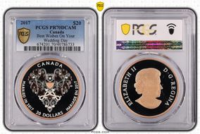 2017 $20 Best Wishes On Your Wedding Day PR70DCAM