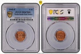 1945-P 1/2C MS67RD