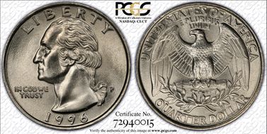 1996-P 25C MS68