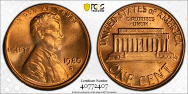1980-D 1C MS67RD