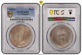 1903-S Peso KM-168 Ag MS63