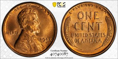 1942-D/D 1C RPM, FS-504 MS66RD