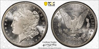 1881-S $1 MS68+