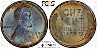 1950-S 1C MS66BN