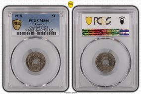 1918 5C Gad-169 F-121 MS66