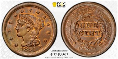 1851 1C N-27 MS66BN