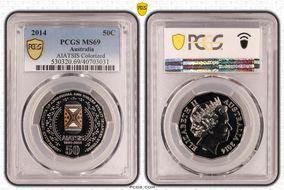 2014 50C AIATSIS Colorized MS69