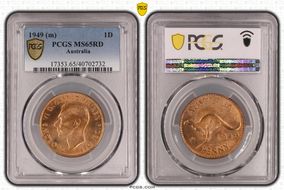 1949 (m) 1D MS65RD