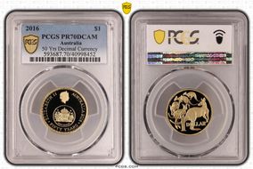 2016 $1 50 Yrs Decimal Currency PR70DCAM