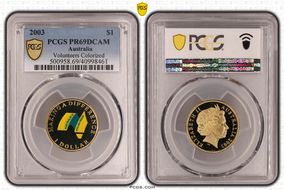 2003 $1 Volunteers Colorized PR69DCAM