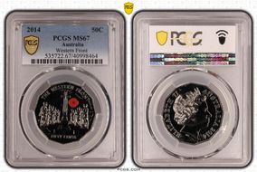 2014 50C Western Front Colorized MS67