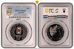 2014 50C AIATSIS Colorized MS69