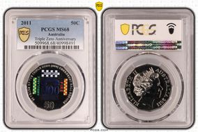 2011 50C Triple Zero Anniversary Colorized MS68