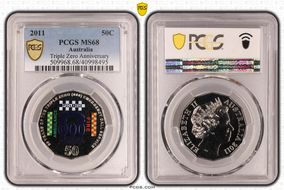2011 50C Triple Zero Anniversary Colorized MS68