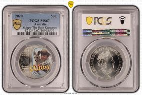 2020 50C Skippy-The Bush Kangaroo Colorized MS67