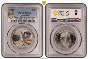 2020 50C Skippy-The Bush Kangaroo Colorized MS68