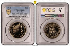 2016 50C WMF Privy - Gold Plated MS69